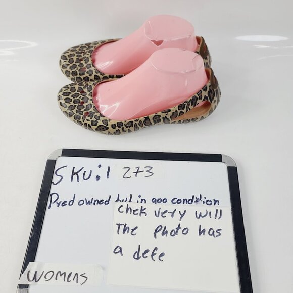 Crocs Kadee Women's Tan Brown Leopard Print Slip On Ballet Flats Size US 8 - Picture 7 of 7